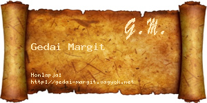 Gedai Margit névjegykártya